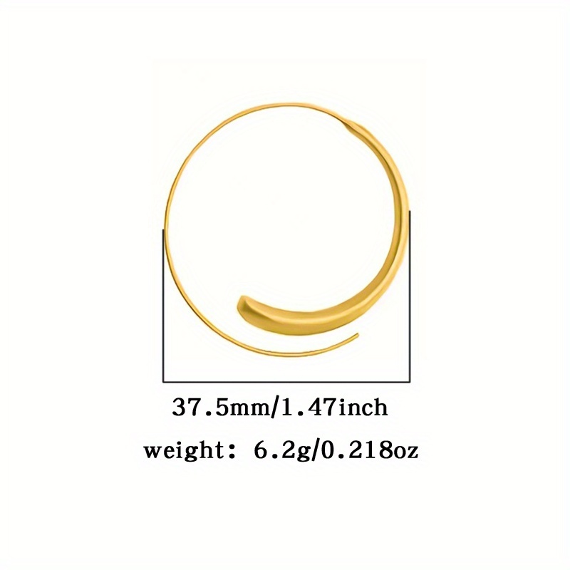 925 Silver Oversized Circle Earrings for Women